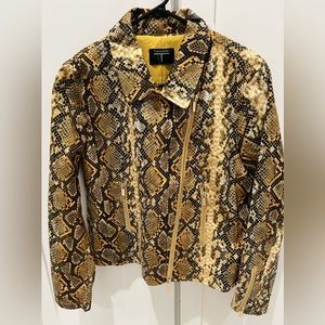 Tahari faux leather jacket